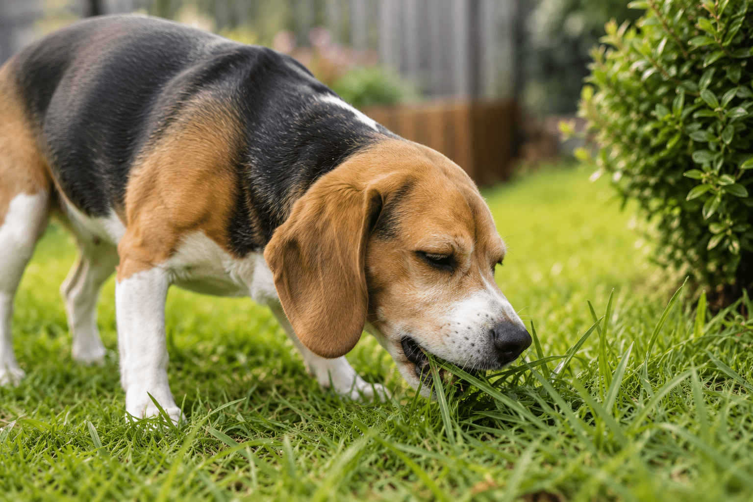dog grass eating pica