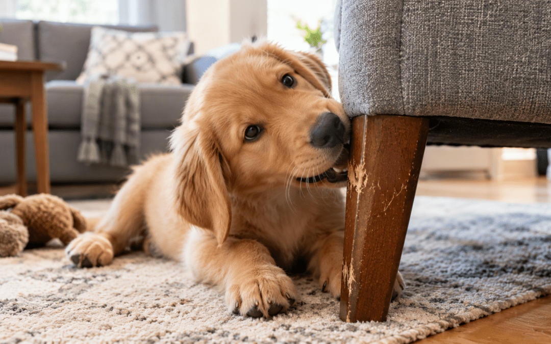 how to stop a puppy from biting furniture