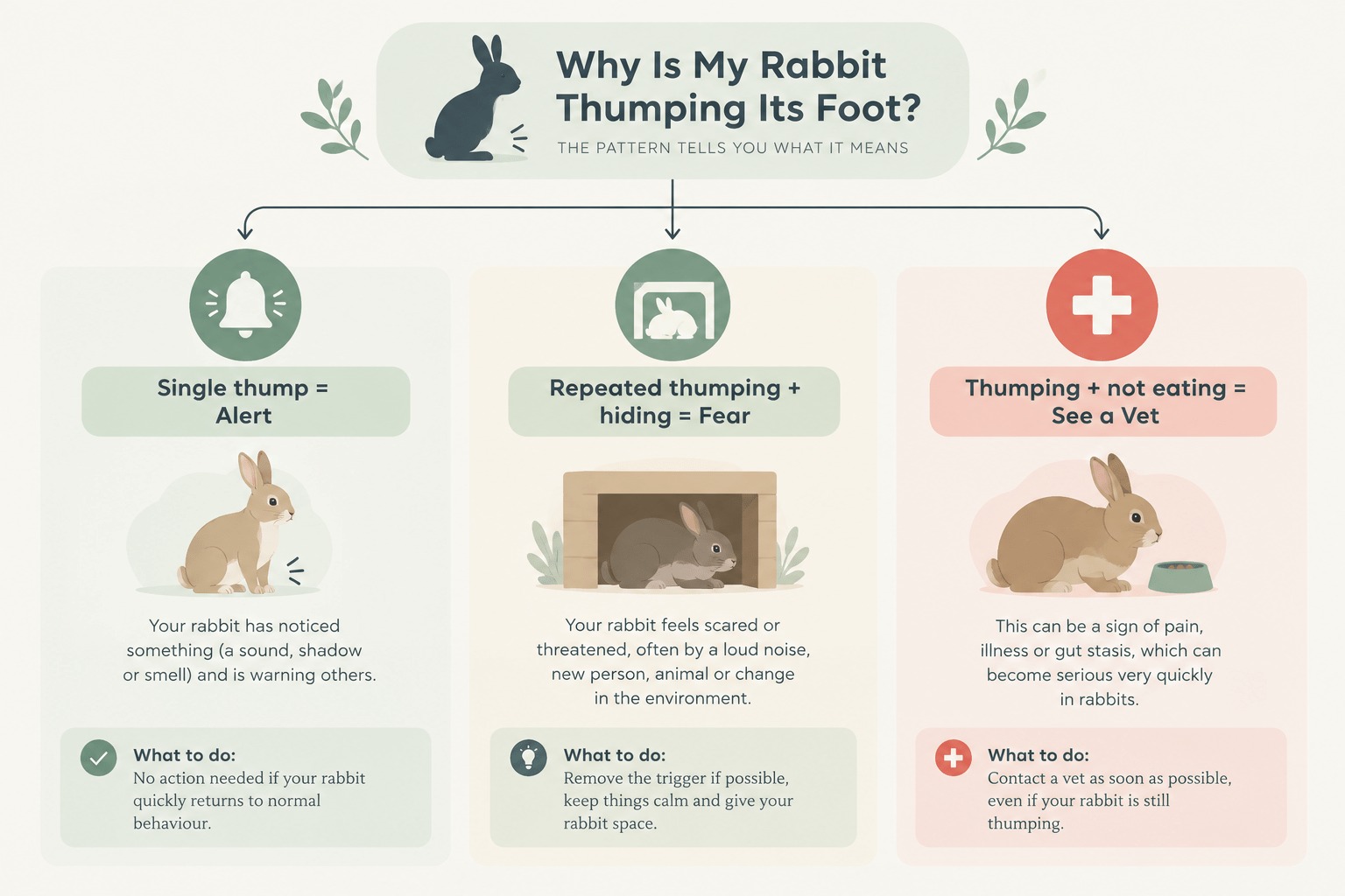 rabbit thumping and not eating